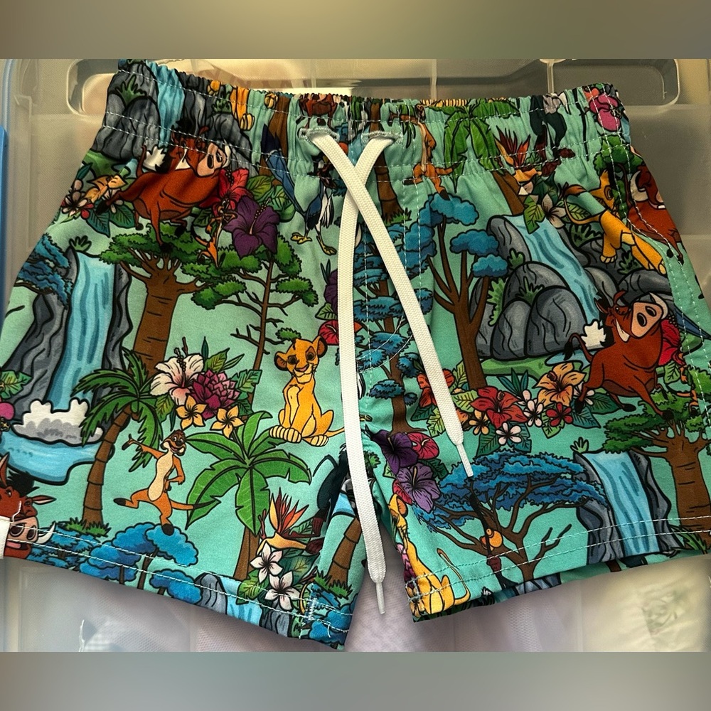 George Hats Kids Hybrid Swim Trunks - Lion King Print